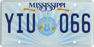 MS license plate YIU066