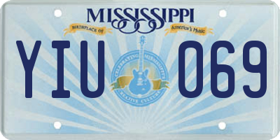 MS license plate YIU069