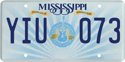 MS license plate YIU073