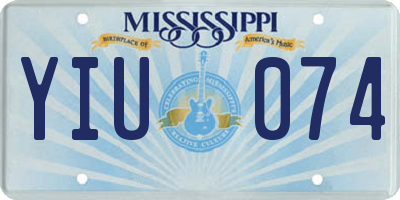 MS license plate YIU074