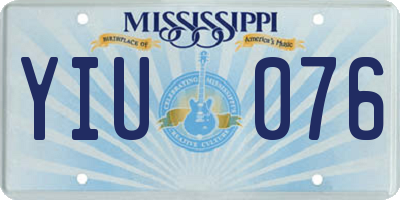 MS license plate YIU076