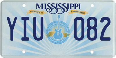 MS license plate YIU082