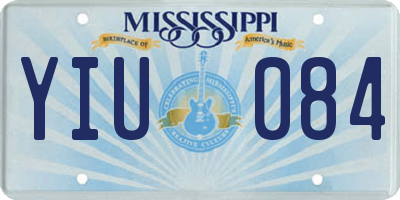MS license plate YIU084