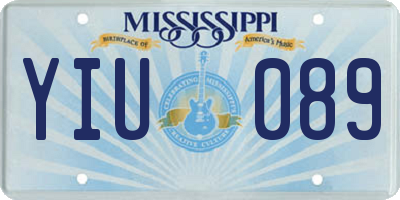 MS license plate YIU089