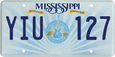MS license plate YIU127