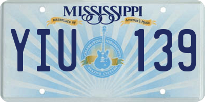 MS license plate YIU139