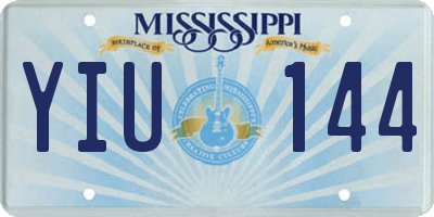 MS license plate YIU144
