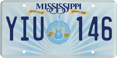 MS license plate YIU146