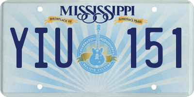 MS license plate YIU151
