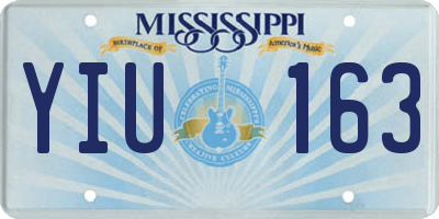 MS license plate YIU163