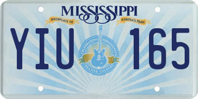 MS license plate YIU165