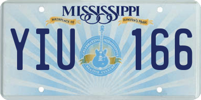 MS license plate YIU166