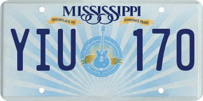 MS license plate YIU170
