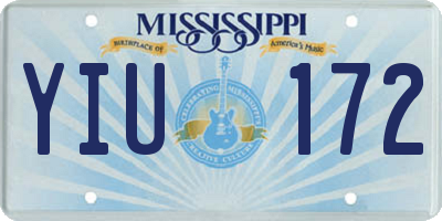 MS license plate YIU172
