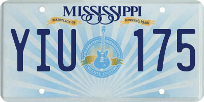 MS license plate YIU175