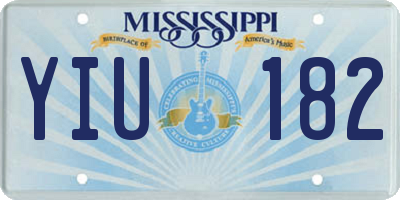 MS license plate YIU182