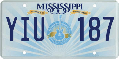 MS license plate YIU187