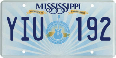 MS license plate YIU192