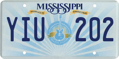 MS license plate YIU202