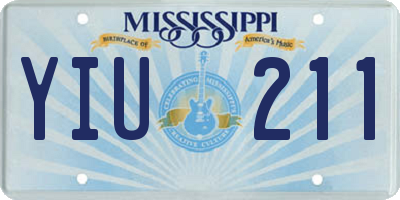 MS license plate YIU211