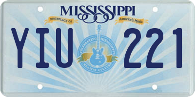 MS license plate YIU221