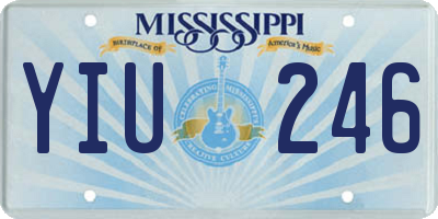 MS license plate YIU246