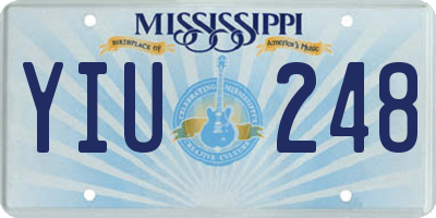 MS license plate YIU248