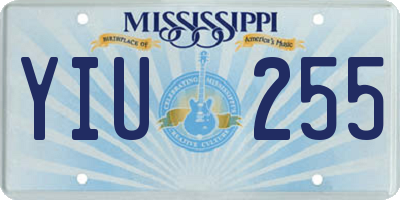 MS license plate YIU255