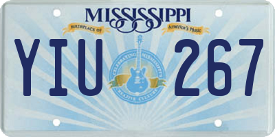 MS license plate YIU267