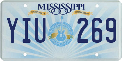 MS license plate YIU269