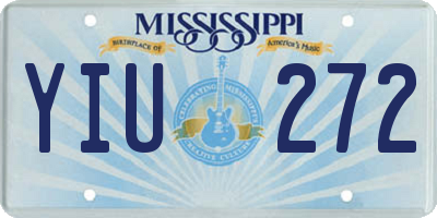 MS license plate YIU272