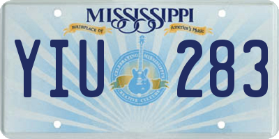 MS license plate YIU283