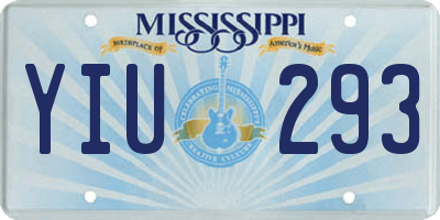 MS license plate YIU293