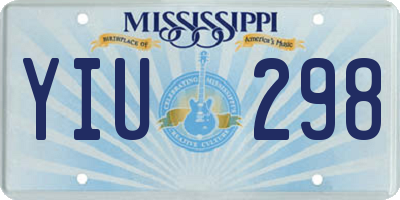 MS license plate YIU298