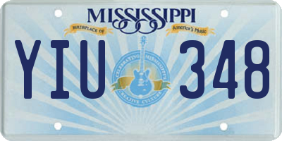 MS license plate YIU348