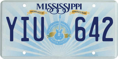 MS license plate YIU642