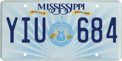 MS license plate YIU684