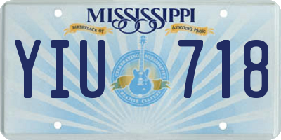 MS license plate YIU718