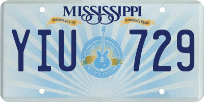 MS license plate YIU729