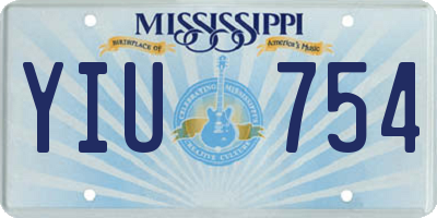 MS license plate YIU754
