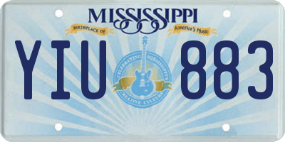 MS license plate YIU883