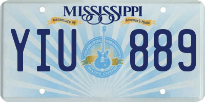 MS license plate YIU889