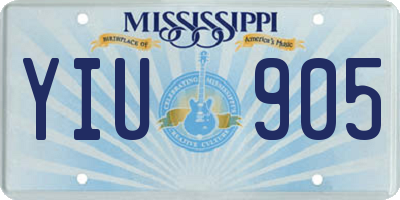 MS license plate YIU905