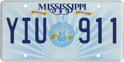 MS license plate YIU911