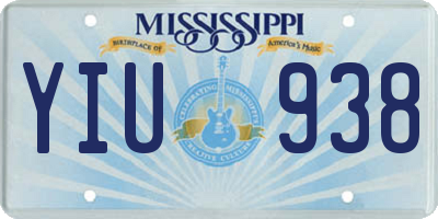 MS license plate YIU938