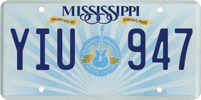 MS license plate YIU947