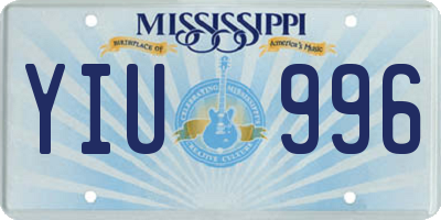 MS license plate YIU996