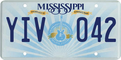 MS license plate YIV042