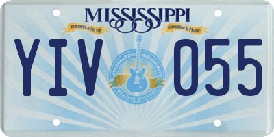MS license plate YIV055