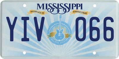MS license plate YIV066